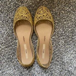 Melissa ballerina flats sparkly / gold